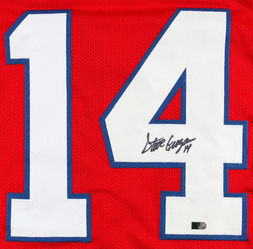 Steve Grogan Signed New England Patriots Jersey (AIV COA) Pats QB 1975?990