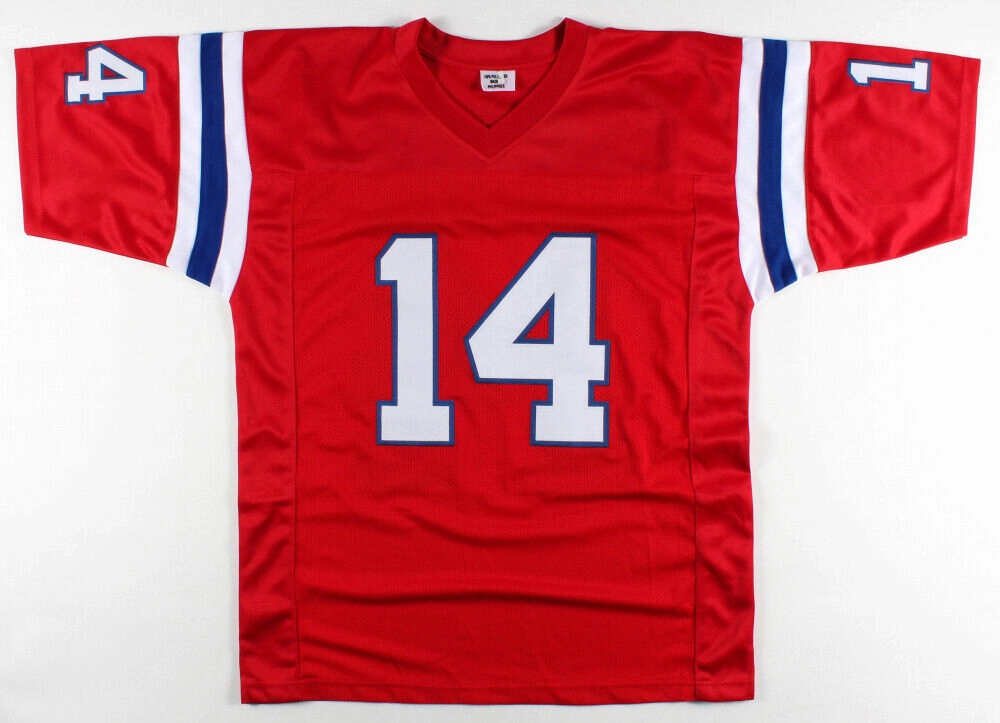 Steve Grogan Signed New England Patriots Jersey (AIV COA) Pats QB 19751990