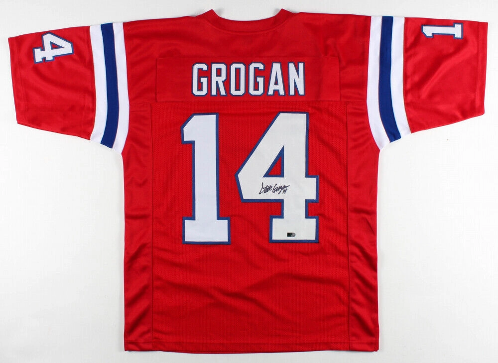 Steve Grogan Signed New England Patriots Jersey (AIV COA) Pats QB 19751990