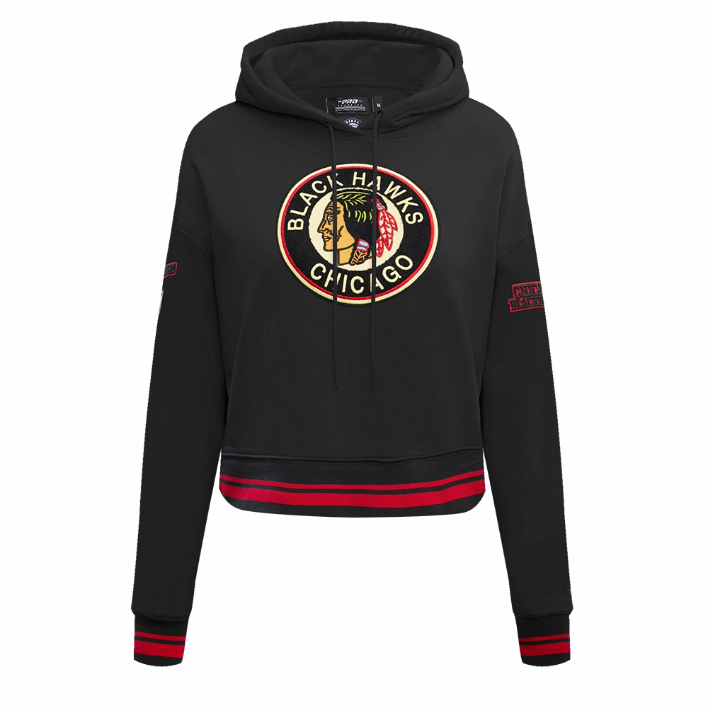 SUDADERA CON GORRO NHL CHICAGO BLACKHAWKS RETRO CLASSICS PARA MUJER