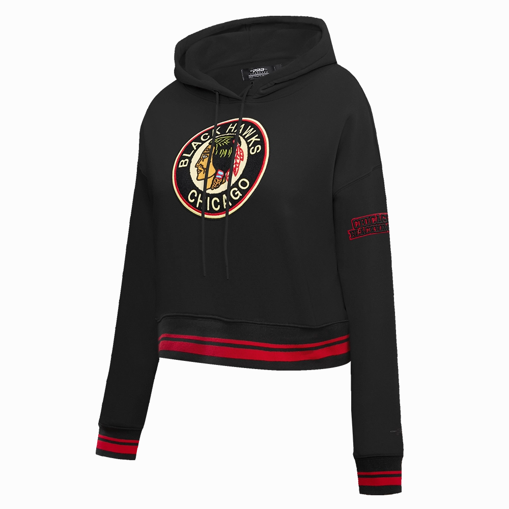 SUDADERA CON GORRO NHL CHICAGO BLACKHAWKS RETRO CLASSICS PARA MUJER