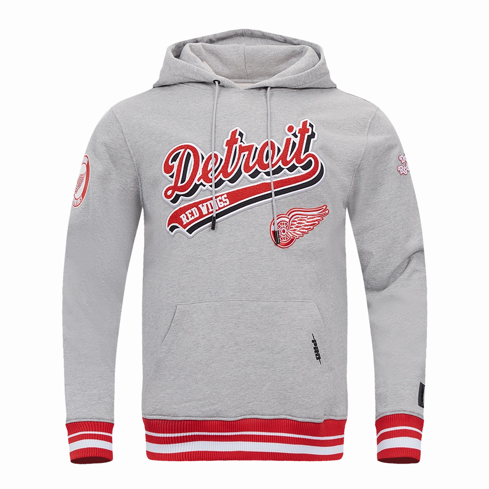 SUDADERA CON GORRO NHL DETROIT RED WINGS SCRIPT TAIL