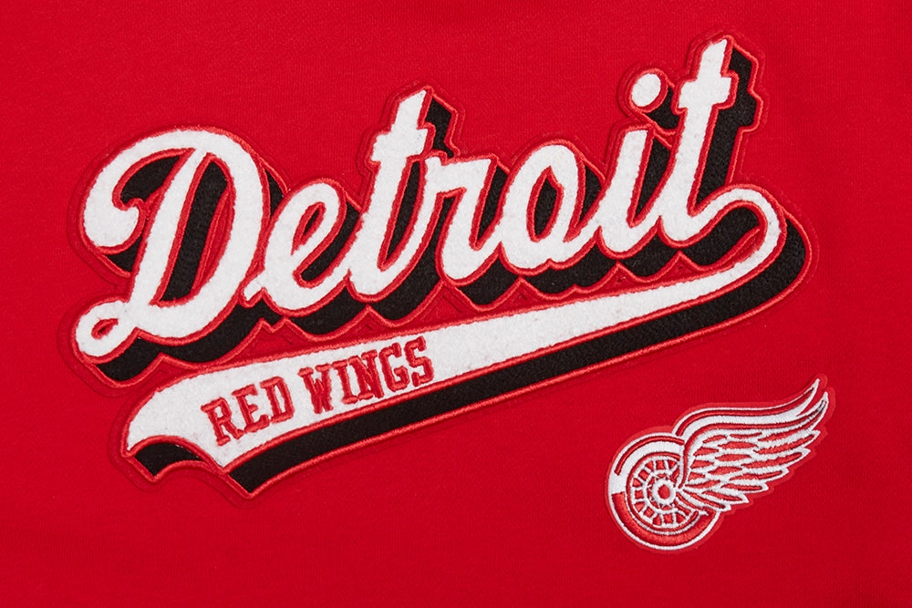 SUDADERA CON GORRO NHL DETROIT RED WINGS SCRIPT TAIL PARA MUJER