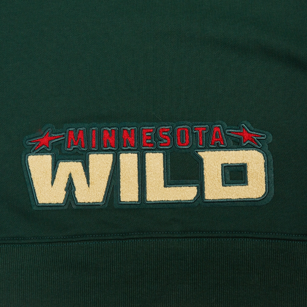SUDADERA CON GORRO NHL MINNESOTA WILD CLASSIC CHENILLE PARA MUJER