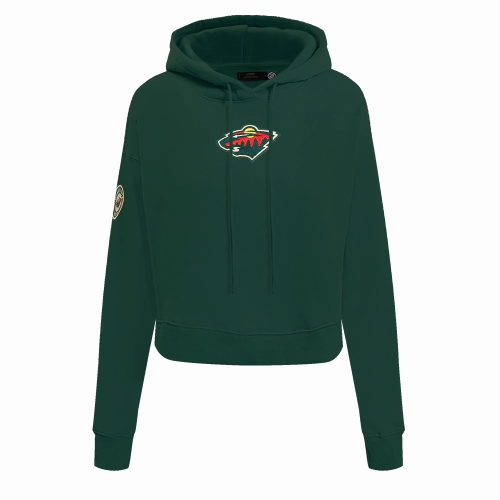 SUDADERA CON GORRO NHL MINNESOTA WILD CLASSIC CHENILLE PARA MUJER