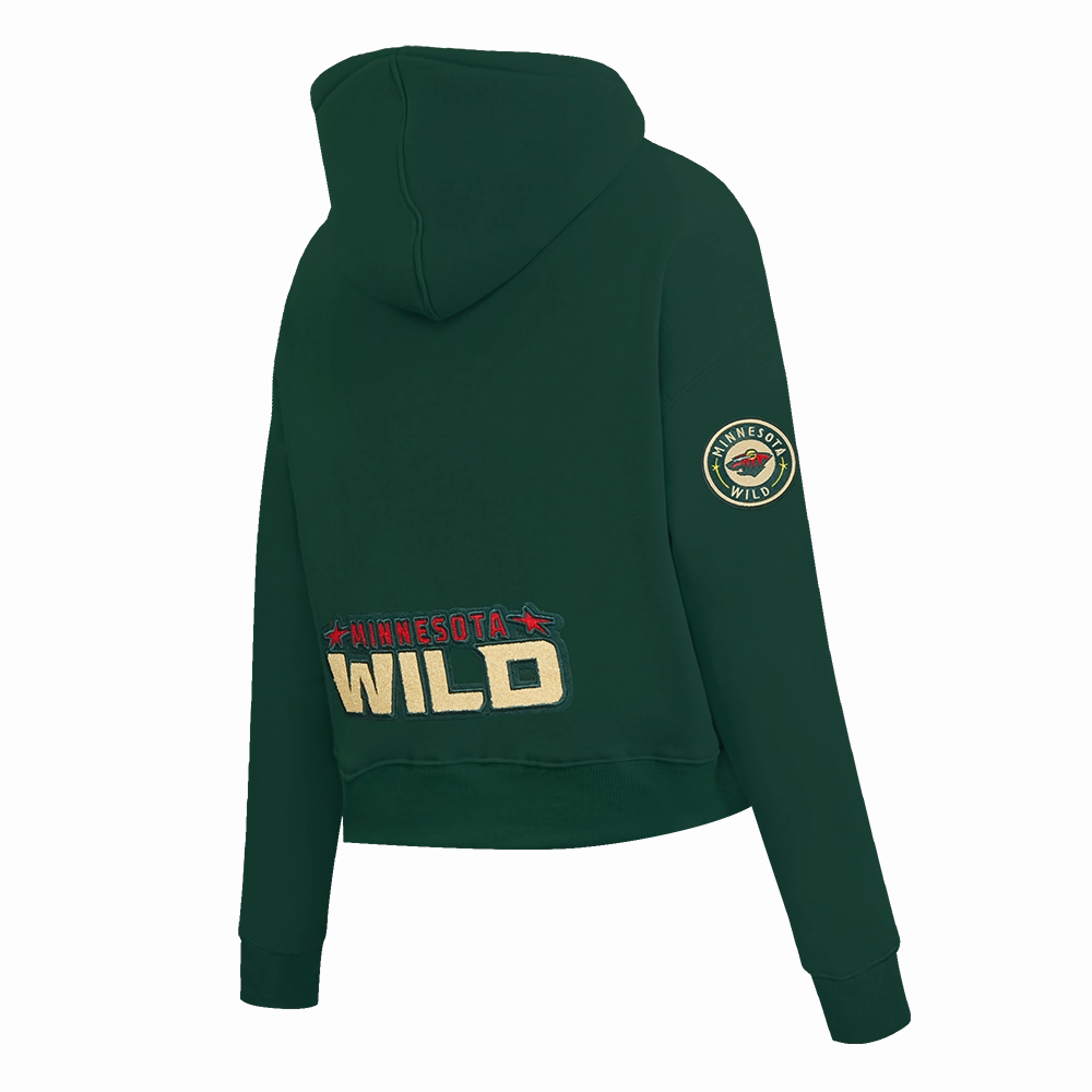 SUDADERA CON GORRO NHL MINNESOTA WILD CLASSIC CHENILLE PARA MUJER
