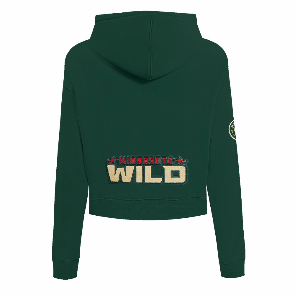 SUDADERA CON GORRO NHL MINNESOTA WILD CLASSIC CHENILLE PARA MUJER