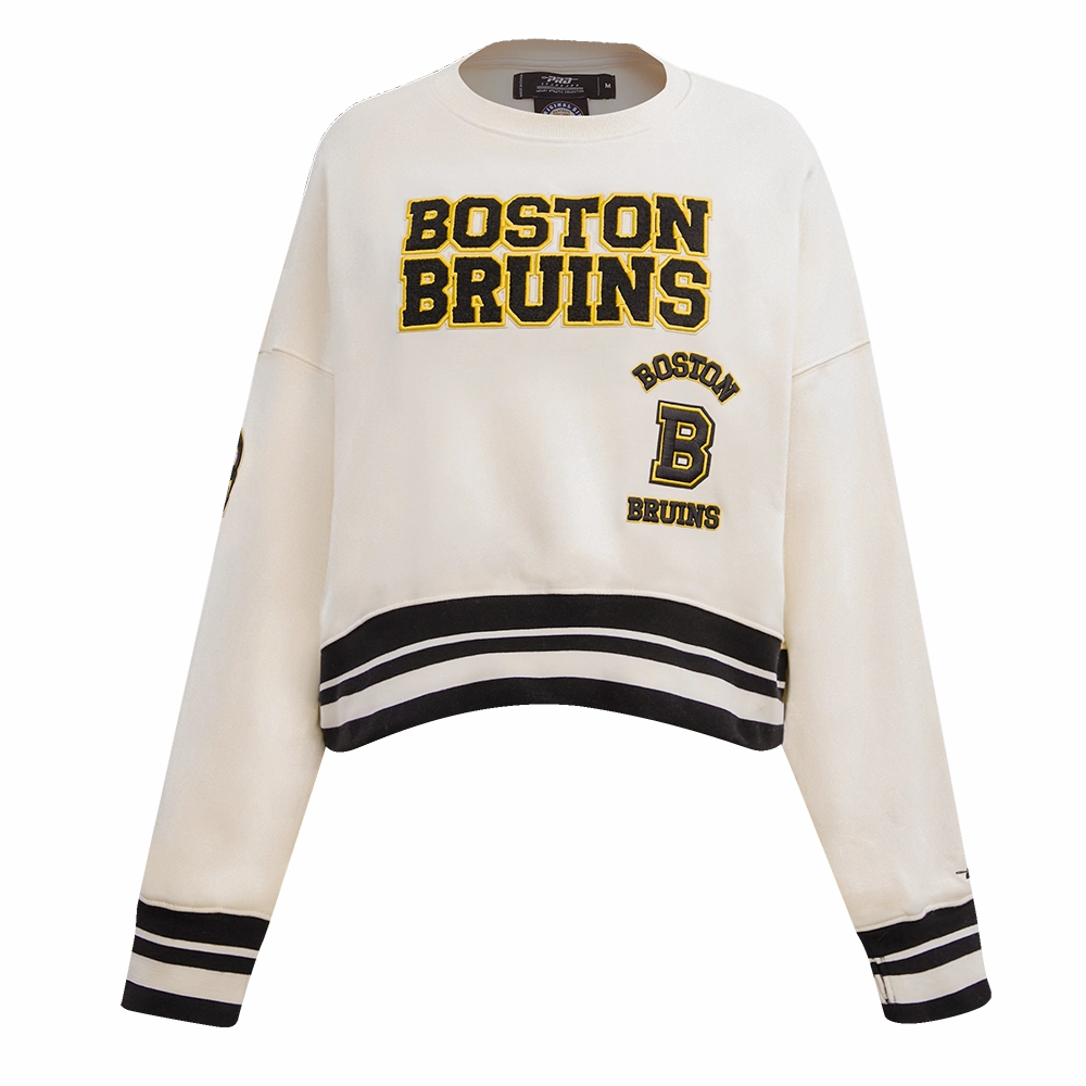 SUDADERA DE CUELLO REDONDO NHL BOSTON BRUINS RETRO CLASSICS PARA MUJER