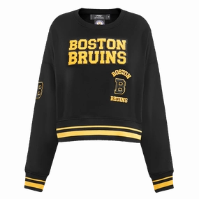 SUDADERA DE CUELLO REDONDO NHL BOSTON BRUINS RETRO CLASSICS PARA MUJER