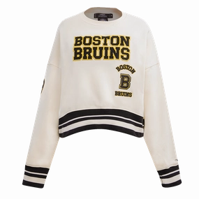 SUDADERA DE CUELLO REDONDO NHL BOSTON BRUINS RETRO CLASSICS PARA MUJER