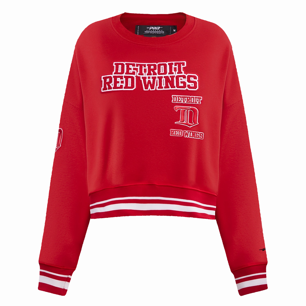 SUDADERA DE CUELLO REDONDO NHL DETROIT RED WINGS RETRO CLASSICS PARA MUJER