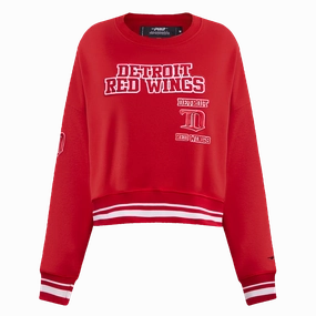 SUDADERA DE CUELLO REDONDO NHL DETROIT RED WINGS RETRO CLASSICS PARA MUJER