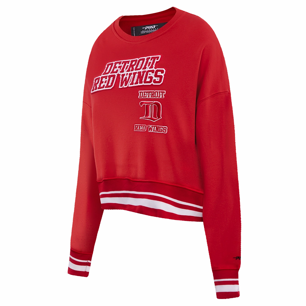 SUDADERA DE CUELLO REDONDO NHL DETROIT RED WINGS RETRO CLASSICS PARA MUJER