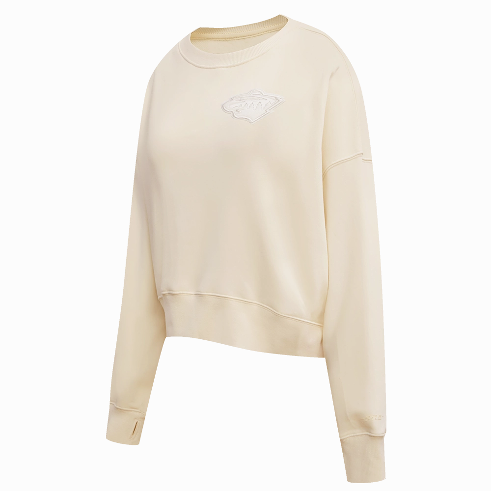 SUDADERA DE CUELLO REDONDO NHL MINNESOTA WILD NEUTRAL PARA MUJER