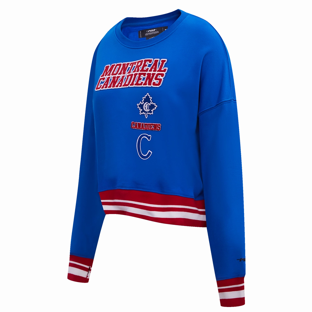 SUDADERA DE CUELLO REDONDO NHL MONTREAL CANADIENS RETRO CLASSICS PARA MUJER