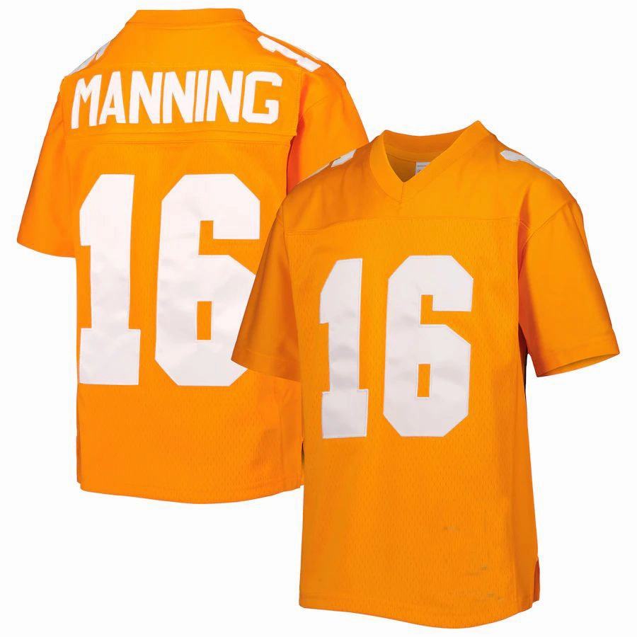 T.Volunteers #16 Peyton Manning Mitchell & Ness Replica Jersey Tennessee Orange Stitched American College Jerseys