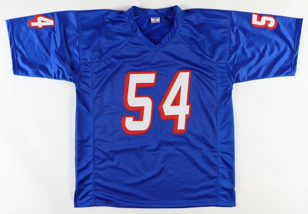 Tedy Bruschi Signed New England Patriots Jersey (Beckett) 3Super Bowl Champion