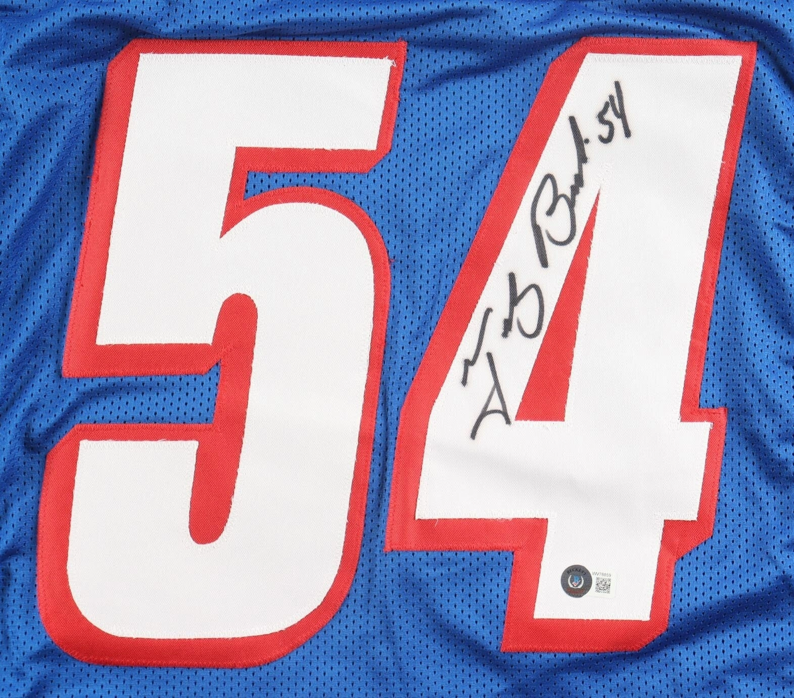 Tedy Bruschi Signed New England Patriots Pro Cut Jersey (Beckett) 3S.B Champion