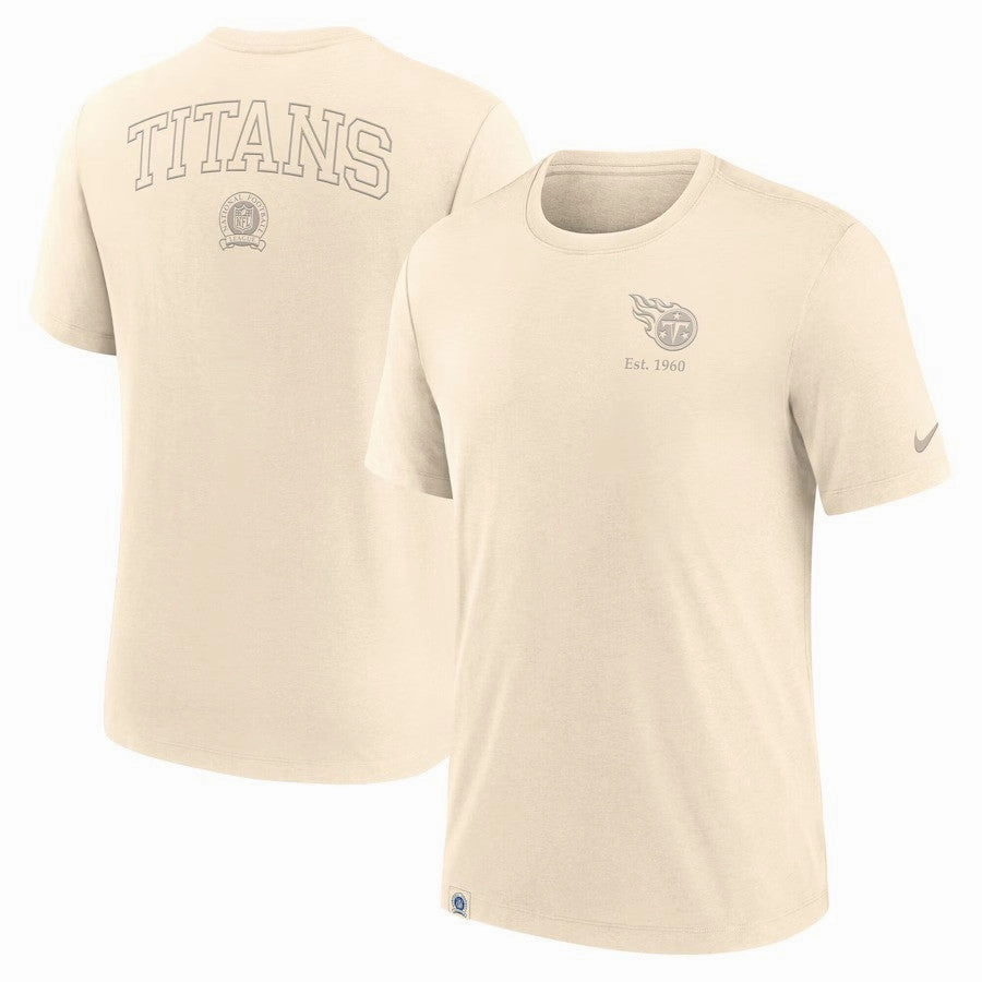 Tennessee Titans NFL Nike Glory Tri-Blend T-Shirt - Cream
