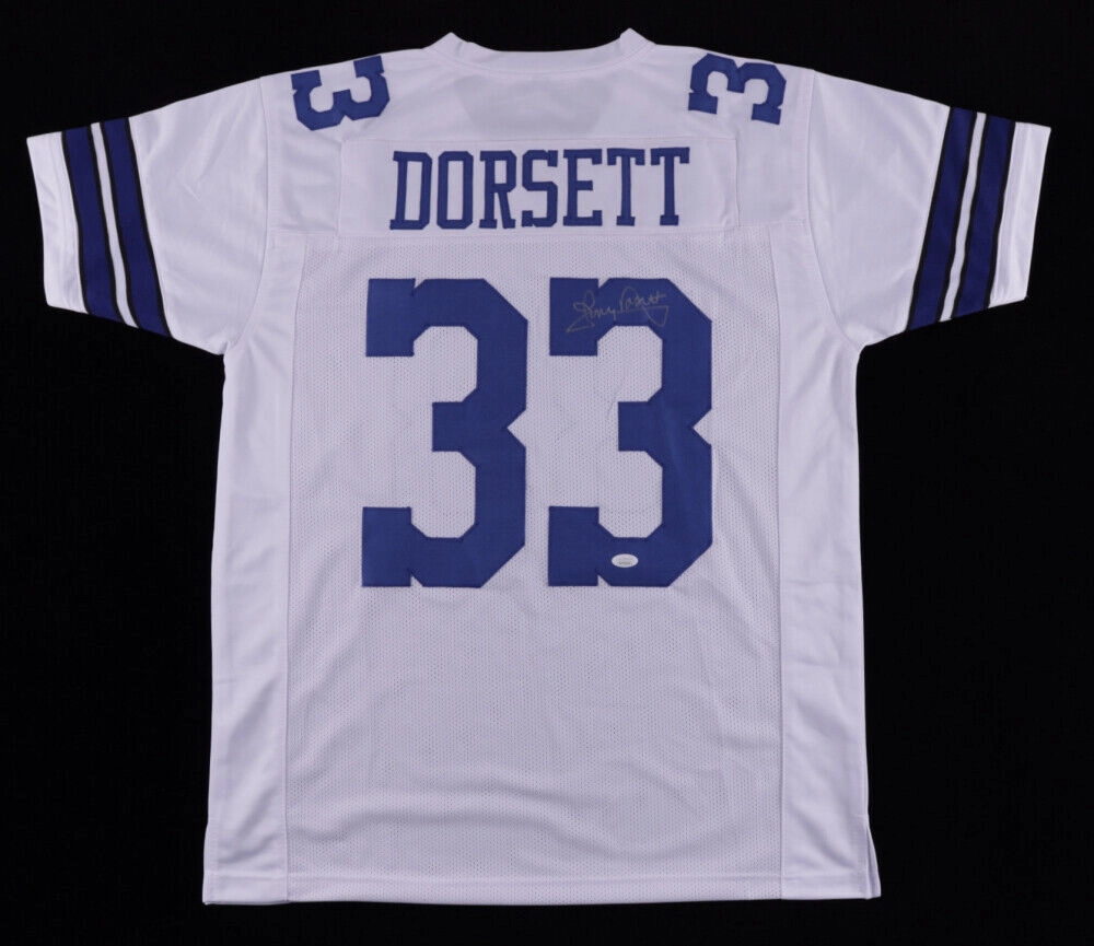 Tony Dorsett Signed Dallas Cowboys Jersey (JSA COA)  4Pro Bowl Running Back HOF