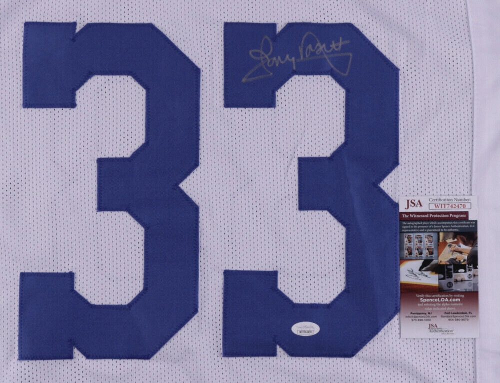 Tony Dorsett Signed Dallas Cowboys Jersey (JSA COA)  4Pro Bowl Running Back HOF