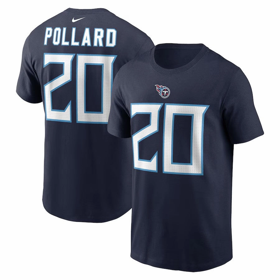 Tony Pollard NFL Tennessee Titans Nike Player Name & Number T-Shirt - Navy