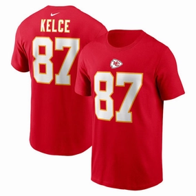 Travis Kelce NFL Kansas City Chiefs Nike Player Name & Number T-Shirt - Red
