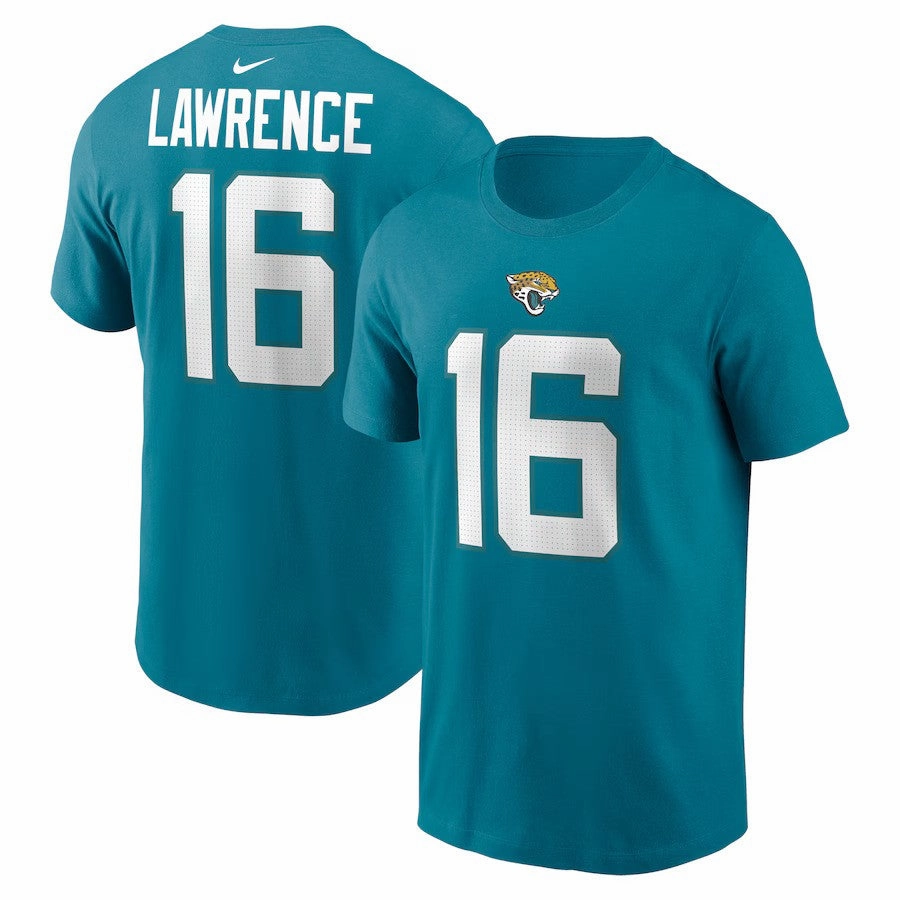 Trevor Lawrence NFL Jacksonville Jaguars Nike Player Name & Number T-Shirt - Teal