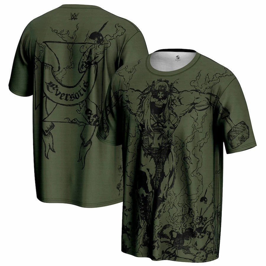 Triple H WWE ProSphere Skull King T-Shirt - Olive