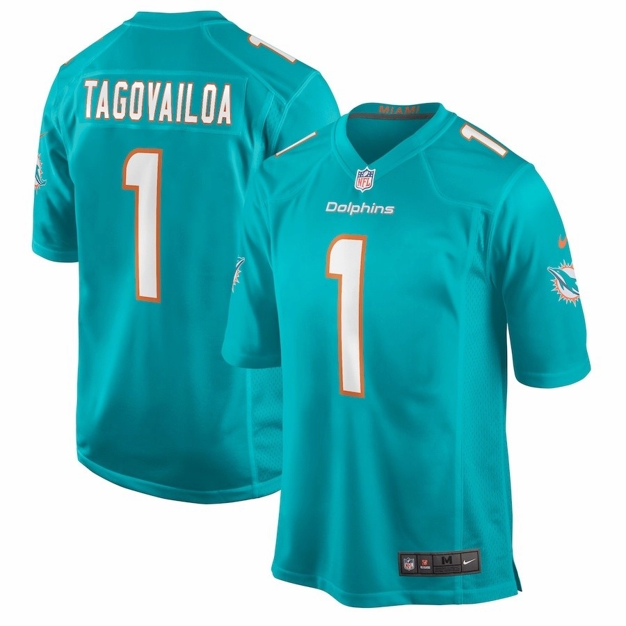 Tua Tagovailoa NFL Miami Dolphins Nike Player Game Jersey - Aqua