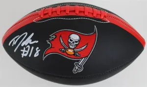 Tyler Johnson Signed Buccaneers Logo Football (Beckett) 2020 Tampa Bay Rookie WR
