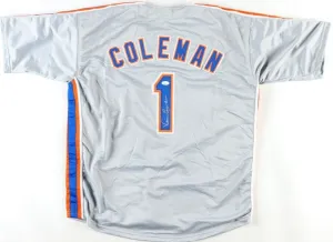 Vince Coleman Signed New York Mets Jersey (JSA COA) Rookie of the Year 1985 / CF