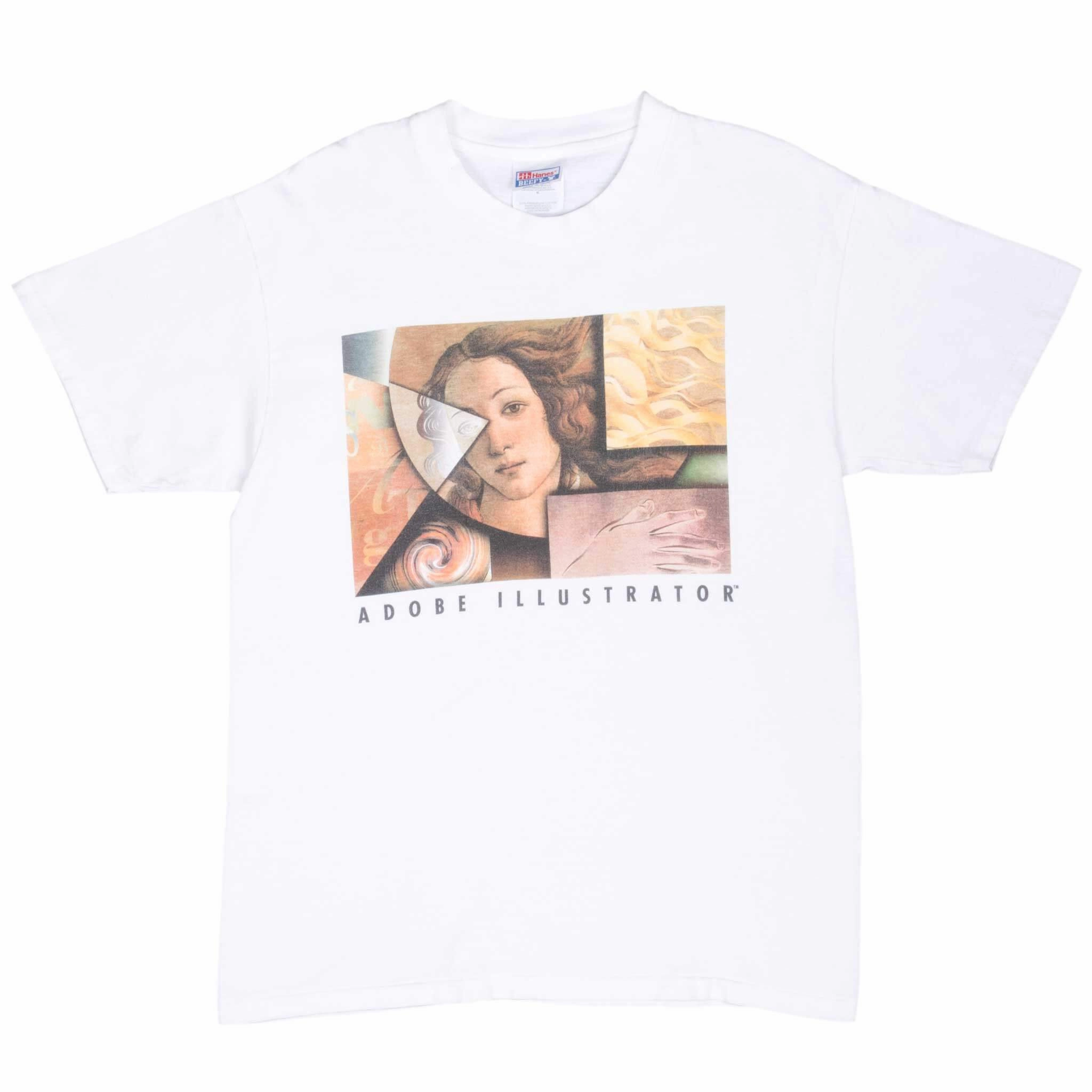 VINTAGE ABOBE ILLUSTRATOR SOFTWARE 1990S TEE SHIRT MEDIUM