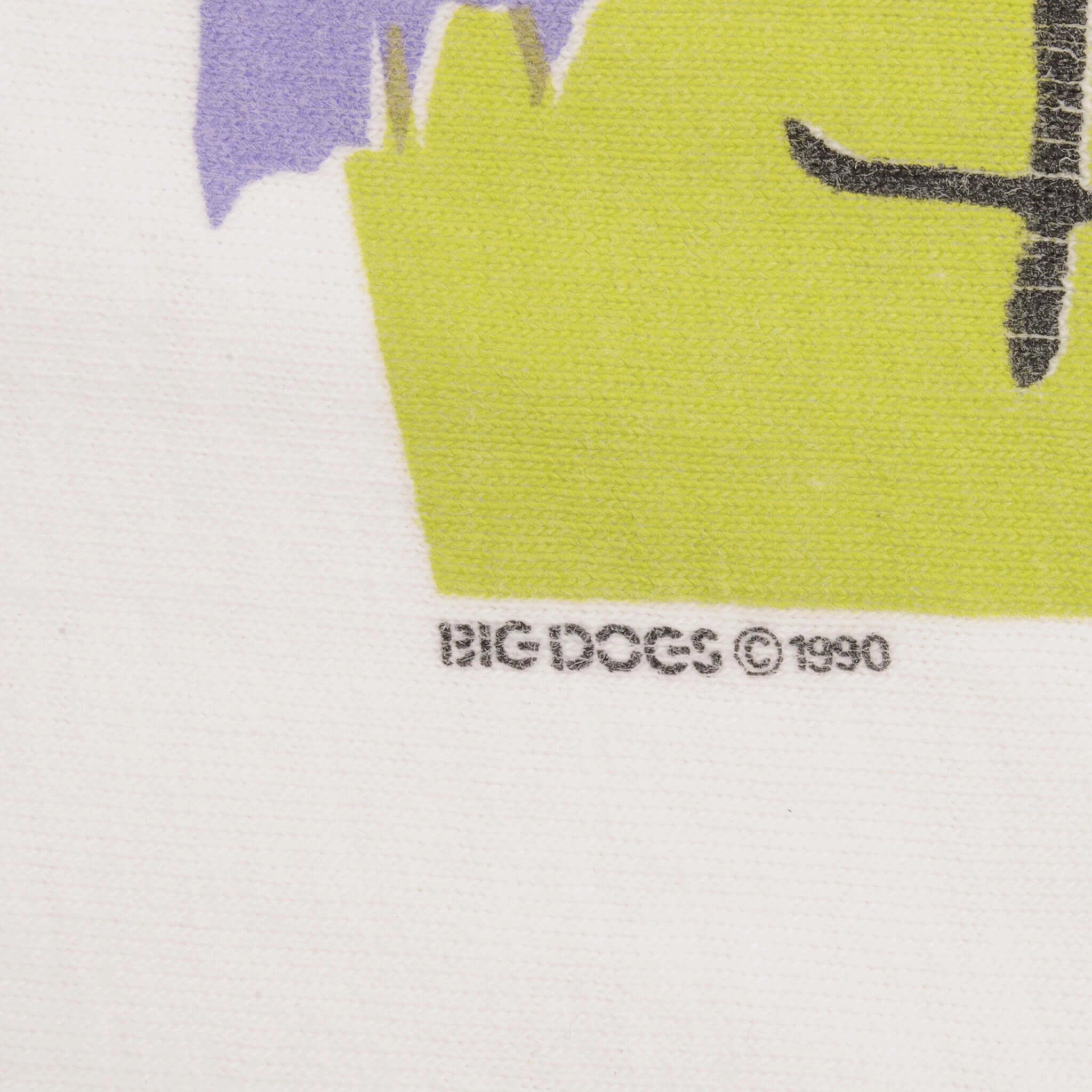 VINTAGE BIG DOGS BAD DOGS TEE SHIRT 1990 SIZE MEDIUM