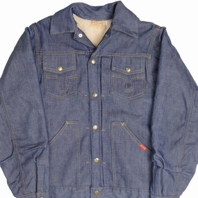 VINTAGE BUCKAROO BIG SMITH PLEATED DENIM JACKET TYPE 2 1960S SIZE 36 MADE IN USA
