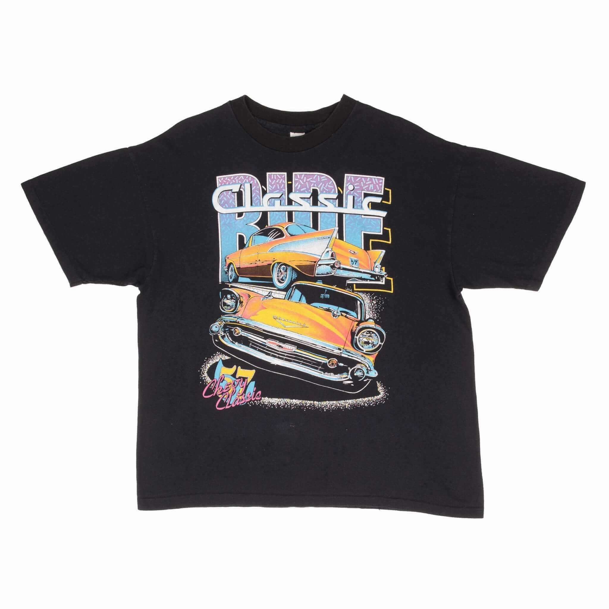 VINTAGE CHEVY 1957 CLASSIC RIDE CAR TEE SHIRT 1990S SIZE XL