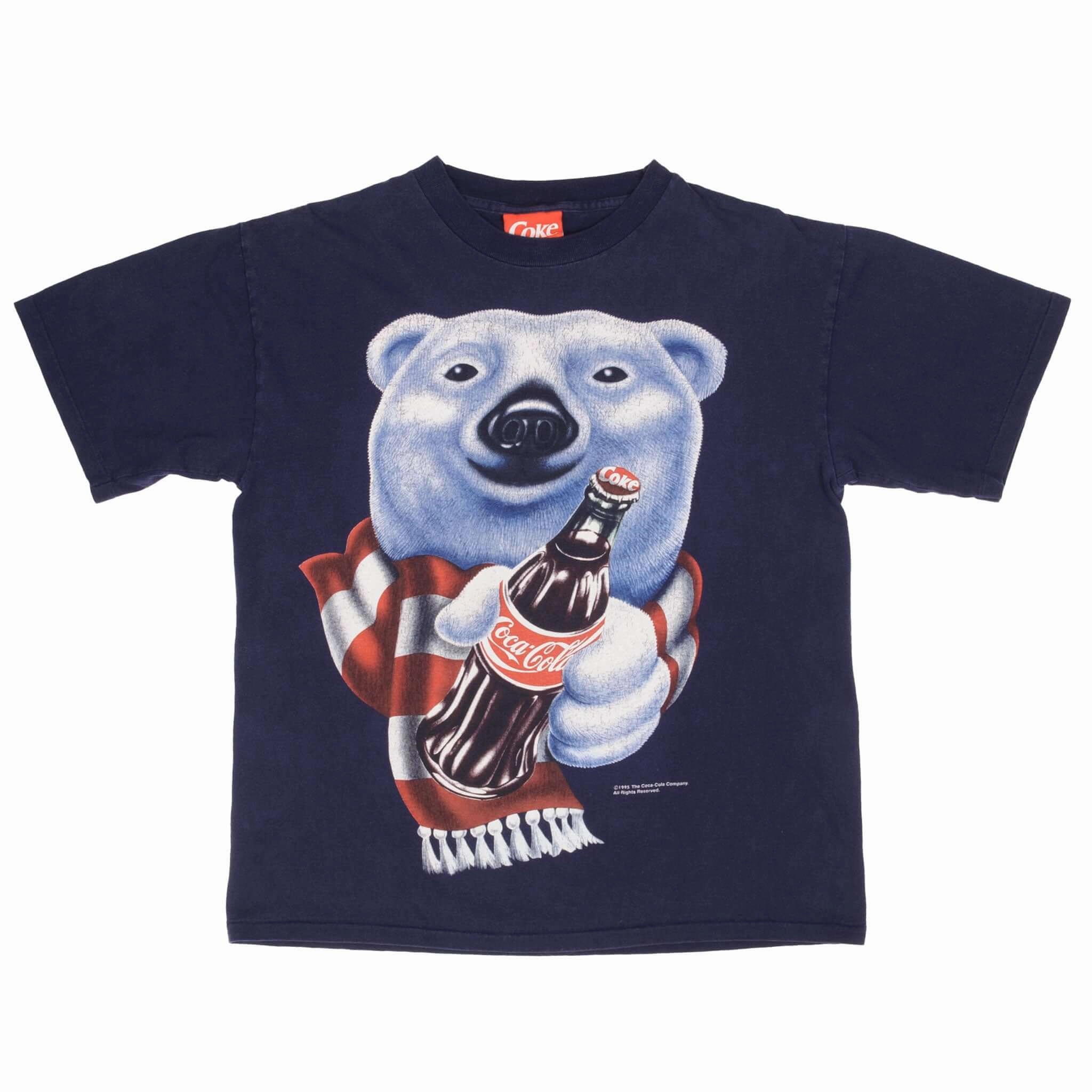 VINTAGE COCA COLA POLAR BEAR TEE SHIRT 1995 SIZE LARGE MADE IN USA