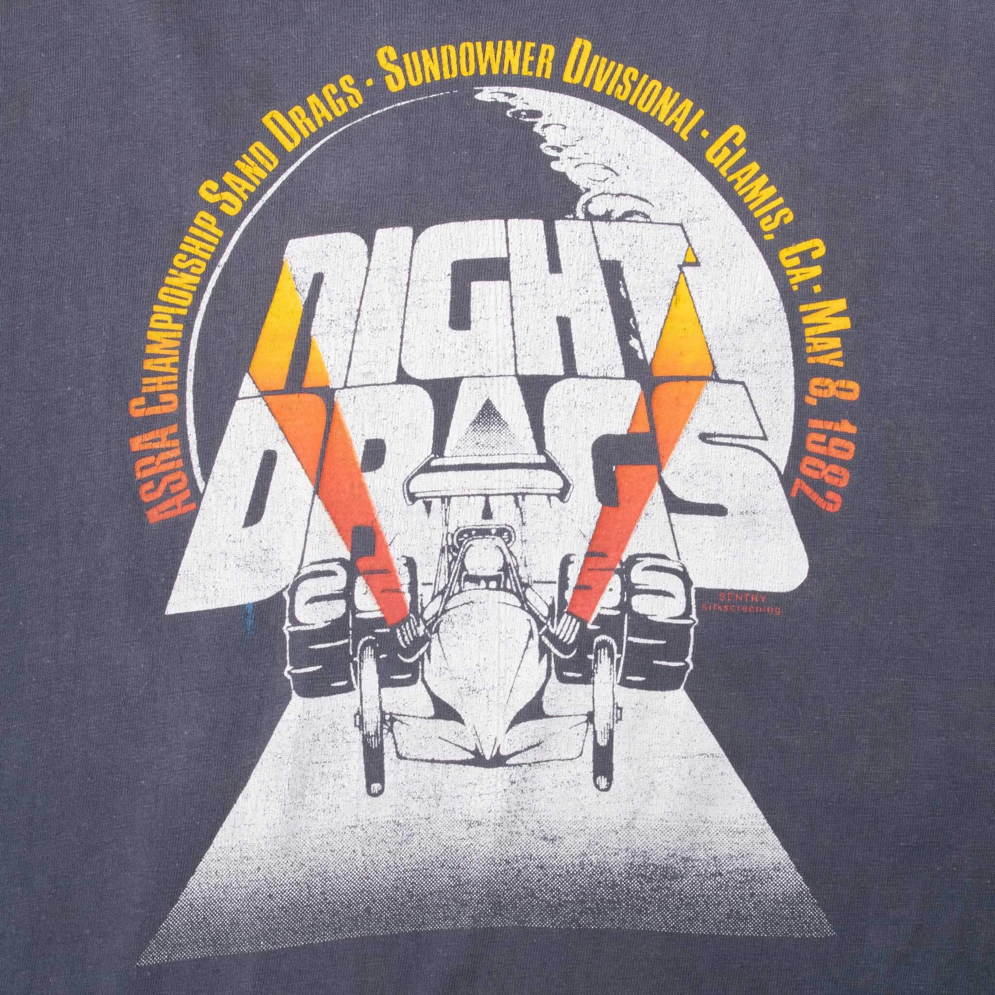 VINTAGE DRAG RACING ASRA CHAMPIONSHIP 1982 TEE SHIRT LARGE MADE IN USA