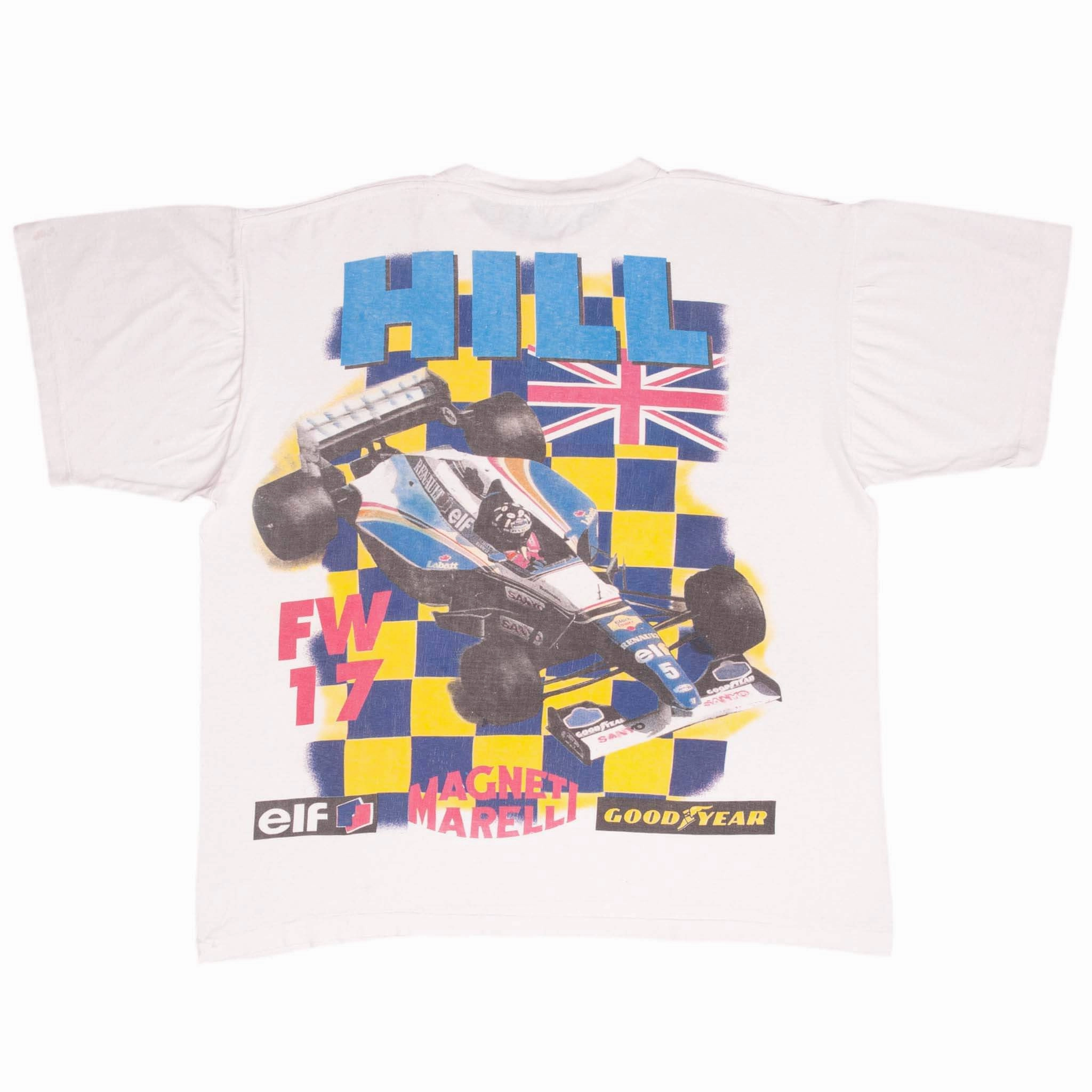 VINTAGE F1 WILLAMS RENAULT FW17 DAMON HILL 1995 TEE SHIRT SIZE XL