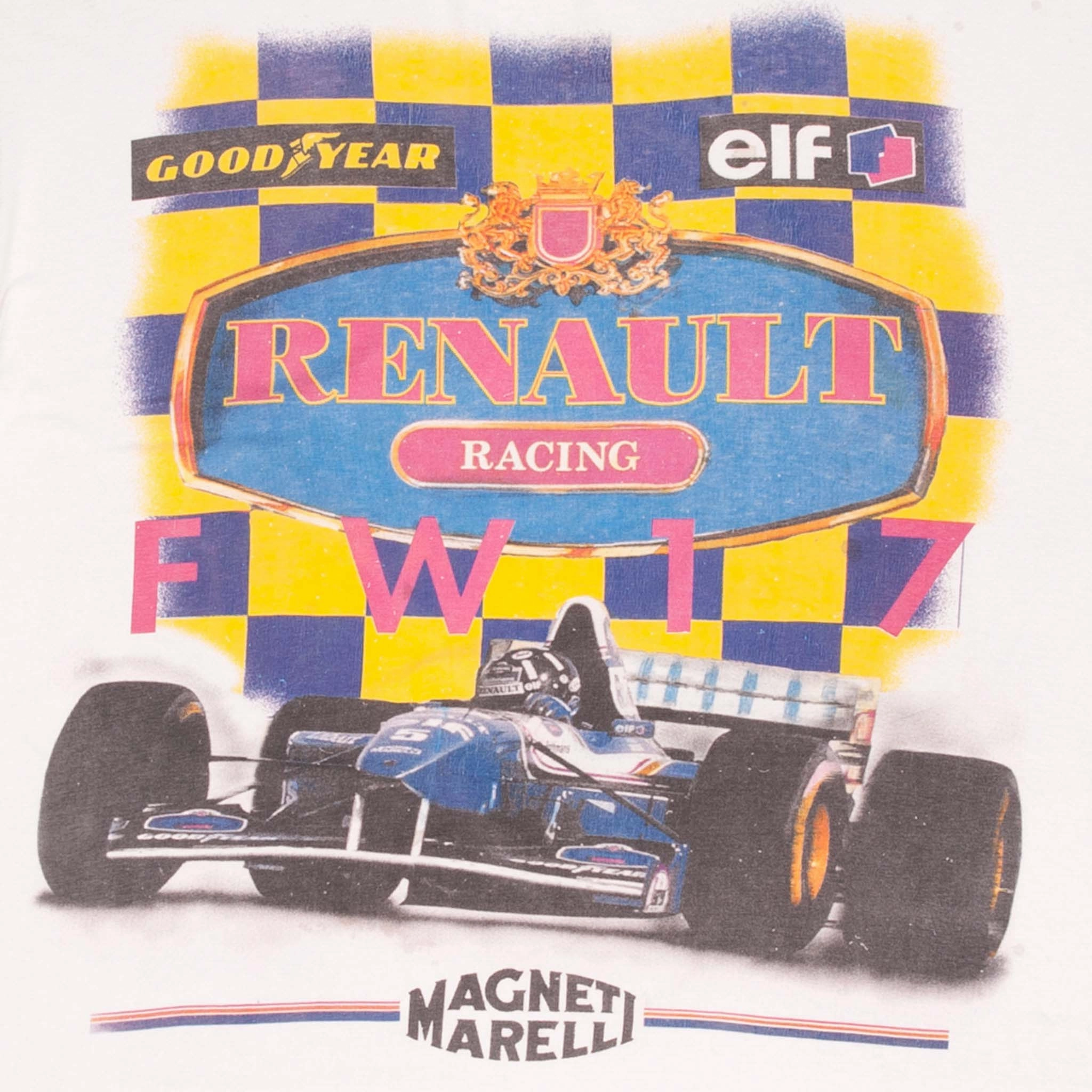 VINTAGE F1 WILLAMS RENAULT FW17 DAMON HILL 1995 TEE SHIRT SIZE XL