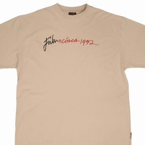 VINTAGE FUBU BEIGE TEE SHIRT 2000S SIZE 2XL