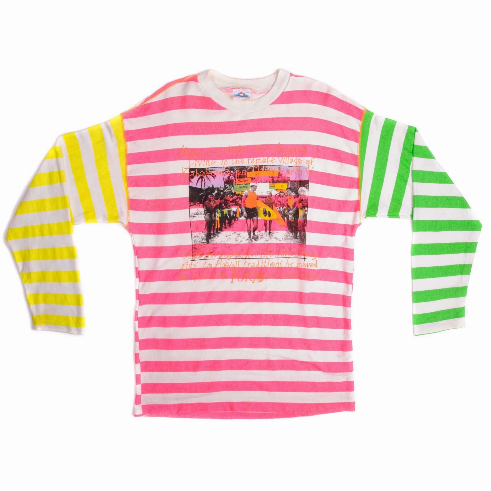 VINTAGE FURYO SURF LONG SLEEVES TEE SHIRT SIZE LARGE 1980s