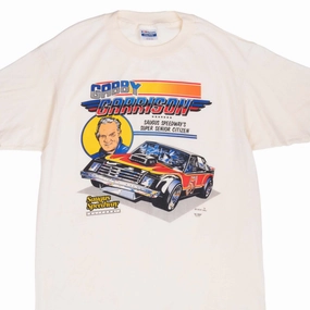 VINTAGE GABBY GARRISON STOCK CAR RACING 1986 TEE SHIRT LARGE MADE IN USA