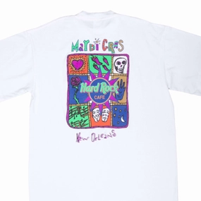 VINTAGE HARD ROCK CAFE MARDI GRAS NEW ORLEANS TEE SHIRT 1990S LARGE MADE USA