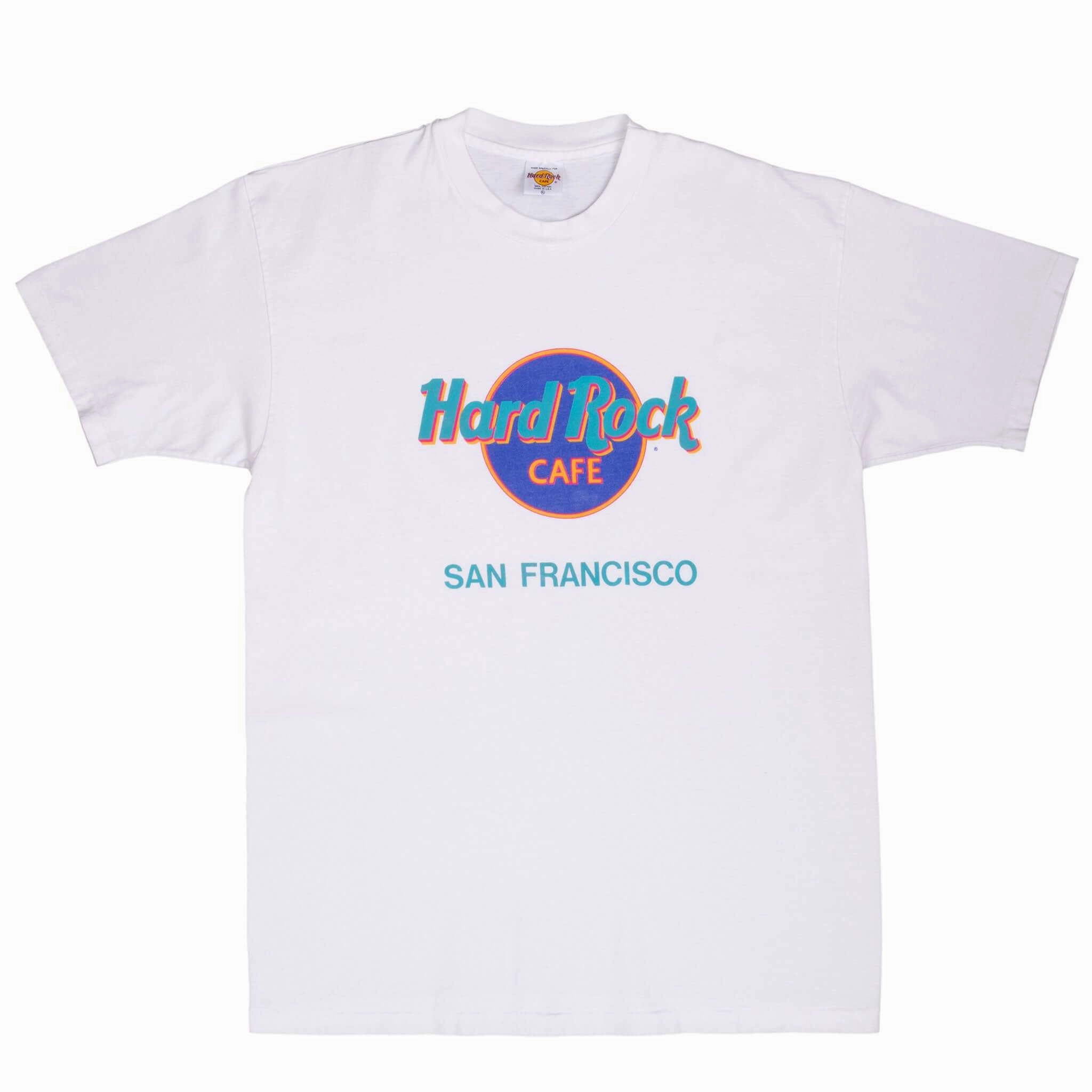 VINTAGE HARD ROCK CAFE SAN FRANCISCO TEE SHIRT 1990S LARGE MADE IN USA