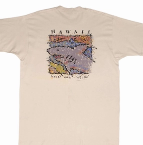 VINTAGE HAWAII SHARK GRAPHIC 1995 TEE SHIRT SIZE XL MADE IN USA