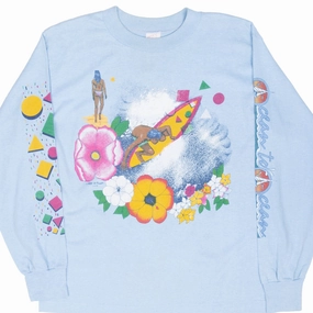 VINTAGE HAWAIIAN OCEAN TO OCEAN SURFING LONG SLEEVE TEE SHIRT 1983 MEDIUM USA
