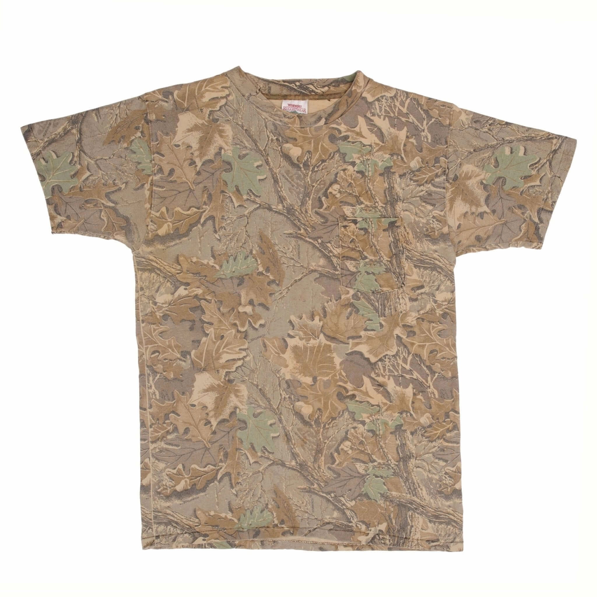 VINTAGE HUNTING ADVANTAGE CAMO POCKET TEE SHIRT 1990S SIZE MEDIUM MADE IN USA