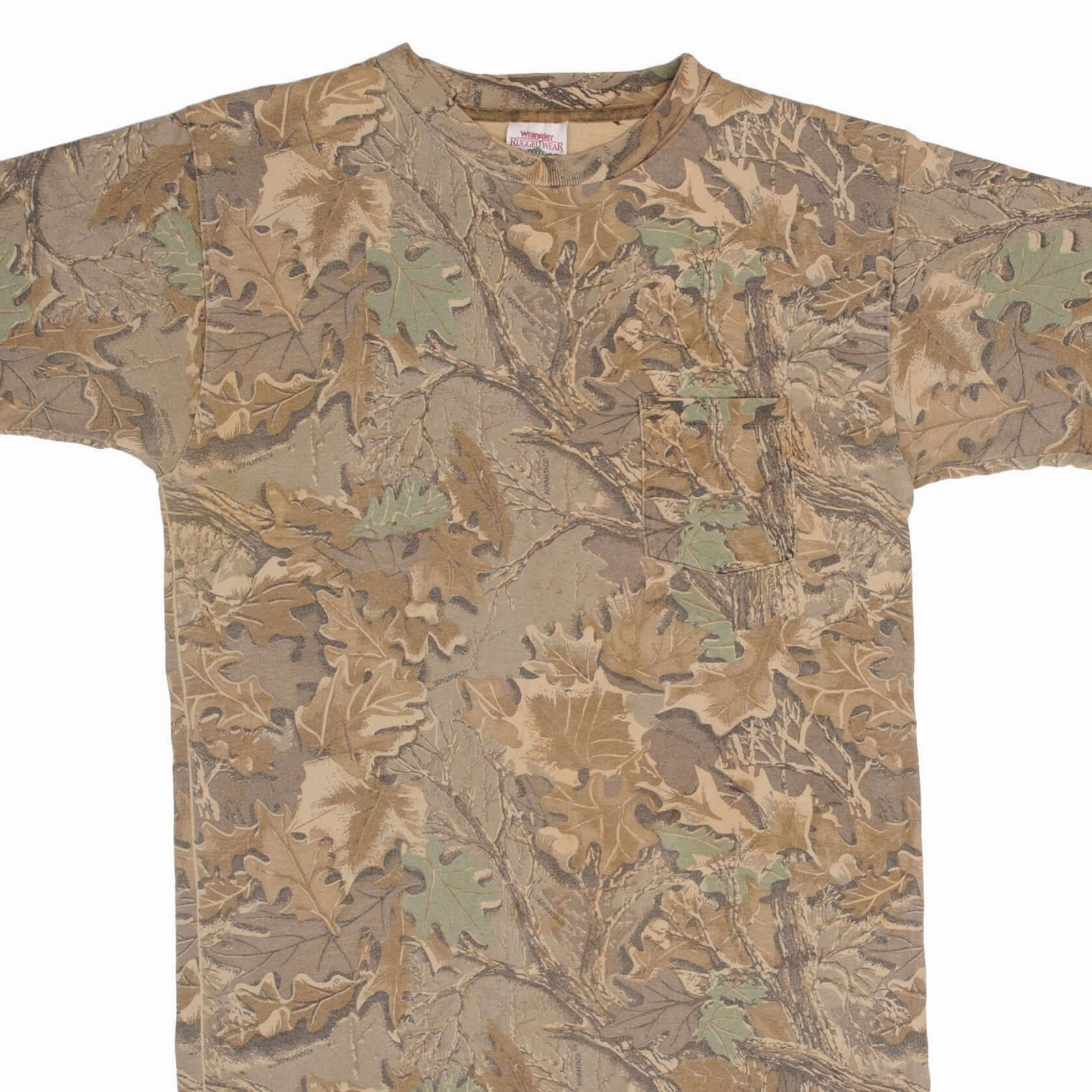 VINTAGE HUNTING ADVANTAGE CAMO POCKET TEE SHIRT 1990S SIZE MEDIUM MADE IN USA