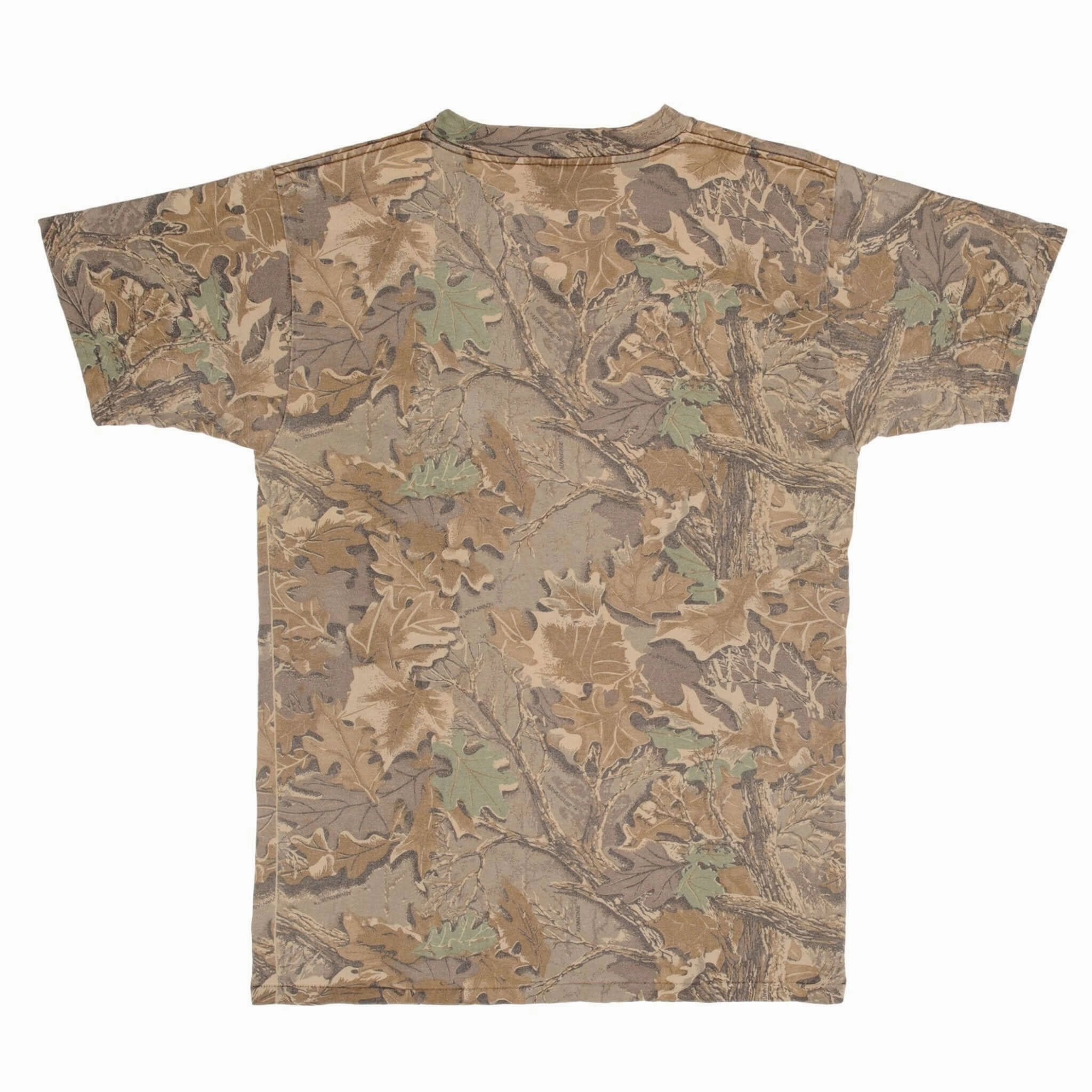 VINTAGE HUNTING ADVANTAGE CAMO POCKET TEE SHIRT 1990S SIZE MEDIUM MADE IN USA